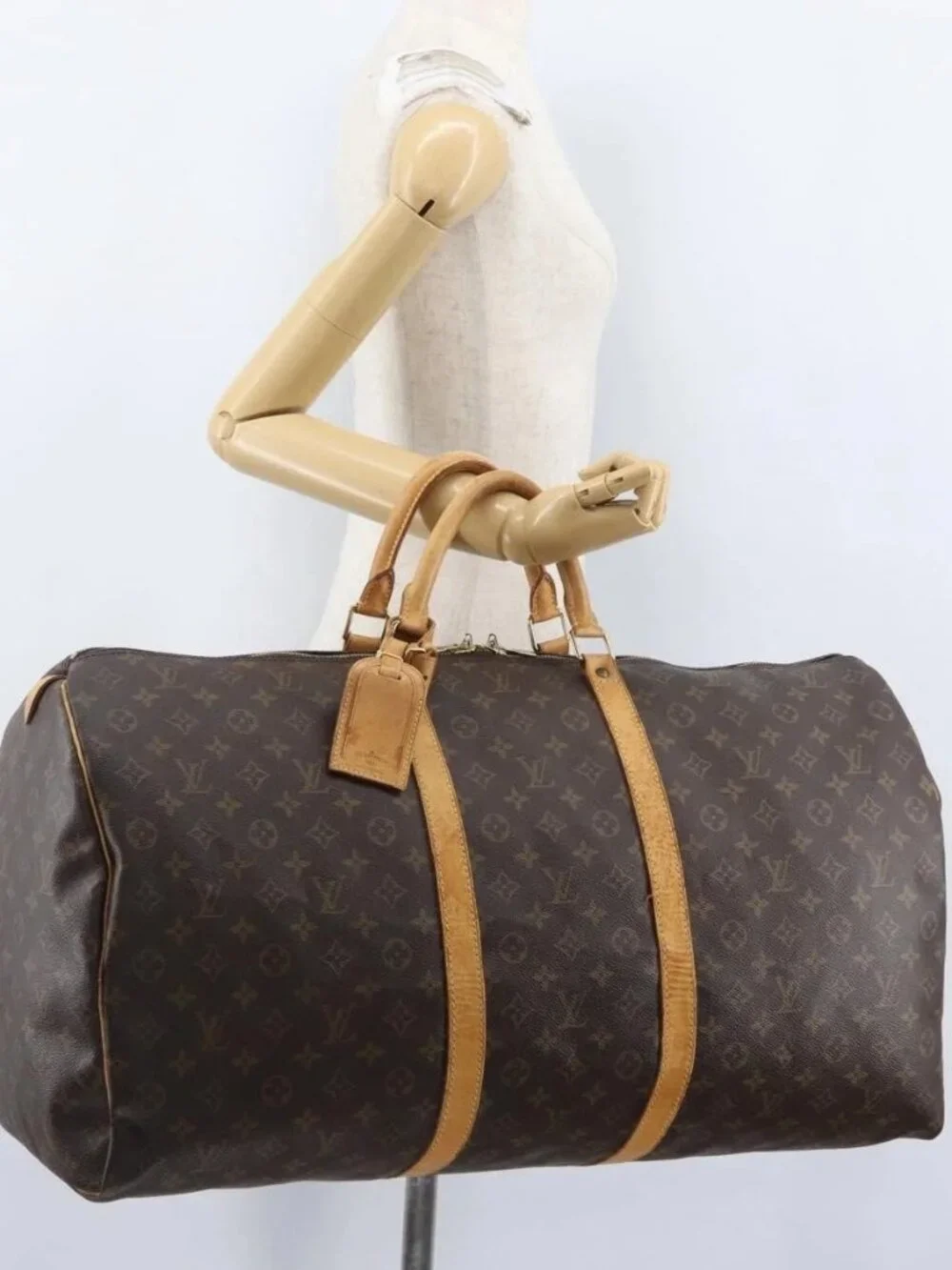 LOUIS VUITTON Monogram Keepall 60 Boston Bag M41422 LV Auth ka2464